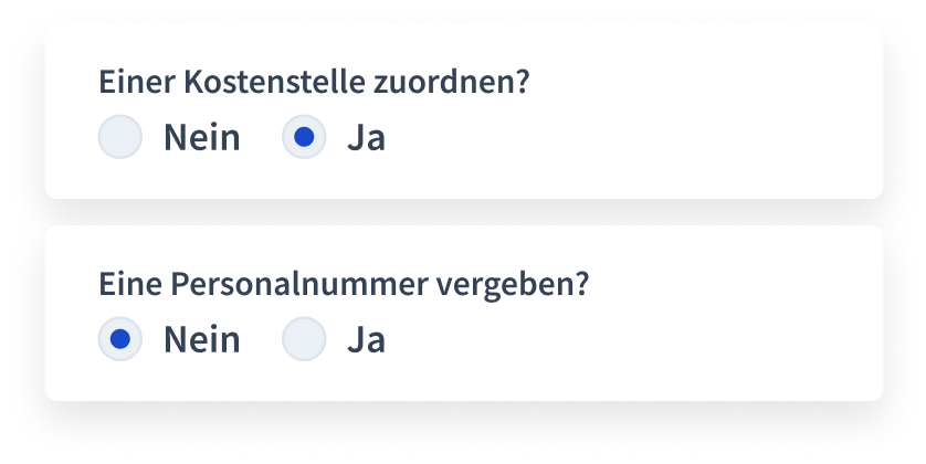 Optionale Formularfelder