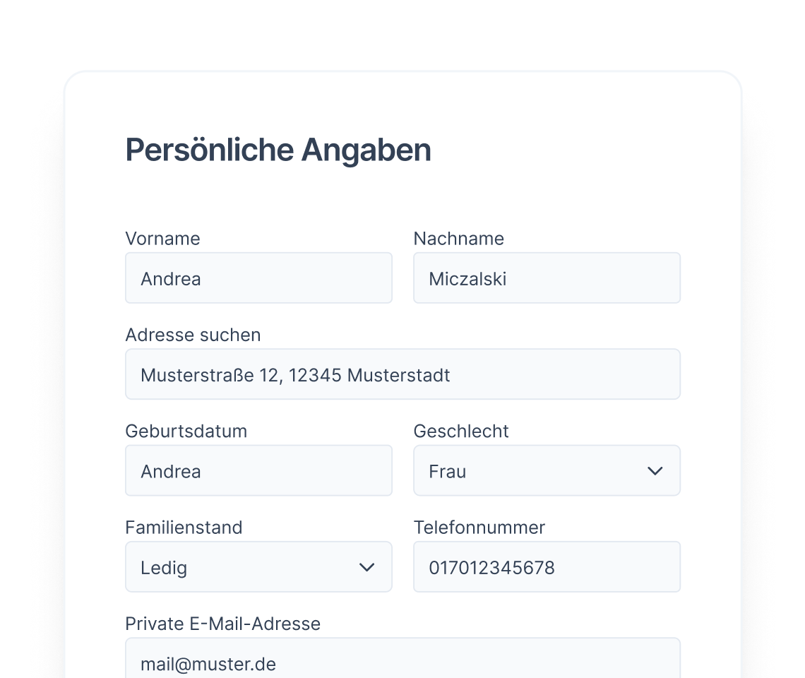 Fehlermeldung bei ungültiger Steuer-ID Eingabe in Fastdocs Formular